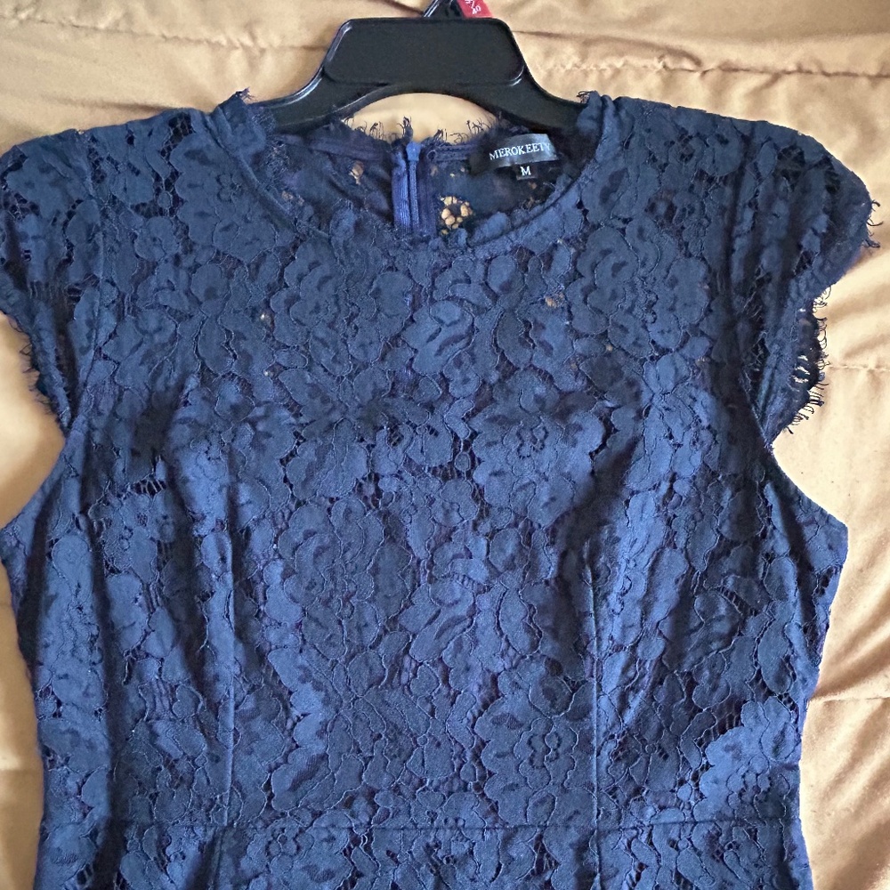 Merokeety Lace Accent Formal Dress